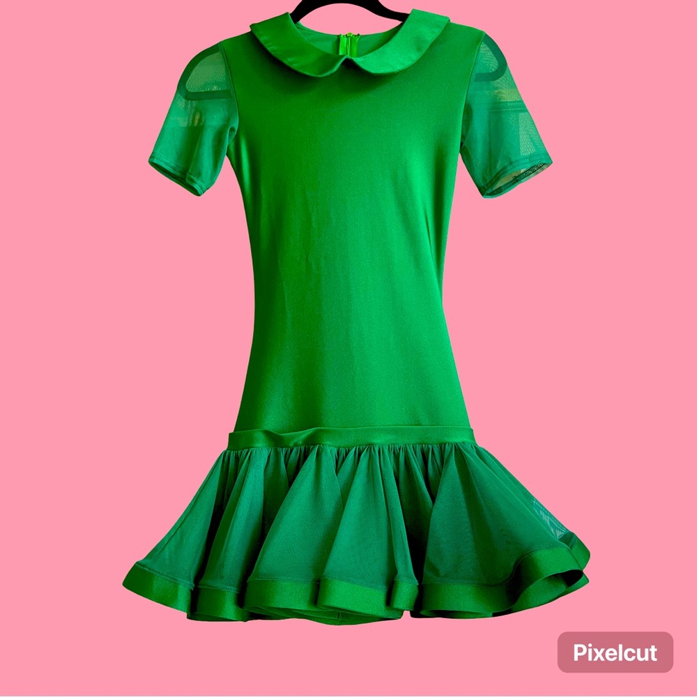 Charming Green Dance Costume for Kids